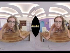 VR Porn - Blonde secretary licks up her piss! Thumb