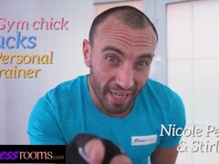 Fitness Rooms Horny gym chick fucks Personal Trainer in instructional video Thumb