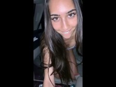 BELLA SKIES horny Latina teen cum dripping car sex and sloppy head Thumb