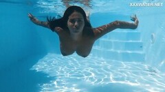 Cute Sensational Venezuelan in Poolside Swim Session Thumb