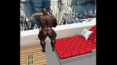 rich white wife gets a workout from muscular black personal trainer on her yacht Thumb