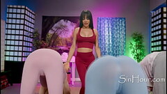 Yoga Loving Tranny'_s Fuck A MILF - Summer Hart, Eva Maxim, Izzy Wilde Thumb