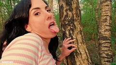 Linda del Sol goes into the nature and fucks a big cock in her pussy and ass with pee Thumb