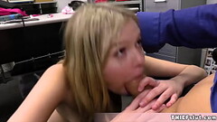 Extra cute and petite blonde shoplifter teenie is a sucking machine Never believe the look Thumb