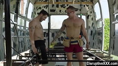 Gay hunk auto mechanics fuck outdoor after work Thumb