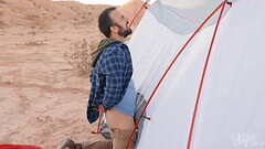 (Mason) Slips His Big Cock In The Tent So That Kinky (Jade Venus) Can Suck It - Trans Angels Thumb