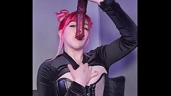 Extreme Deepthroat Showing Off Throat Distension Thumb