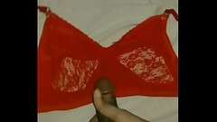 I Borrowed Bra From My Neighbor To Cum All Over them. I Saw Her Wearing These Bra On Her Big, White, Thumb