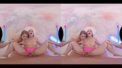 Real Pornstars VR - Electra Rayne and Veronica Weston have some girl on girl action before fucking y Thumb