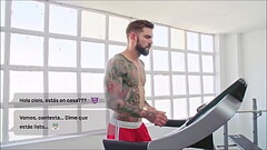 FOR WOMEN ( focused on male ) Big cock straight hot latino Juan Lucho muscled and tattoed fucking ha Thumb