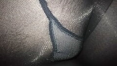 Sky in black tights and angel panties Thumb