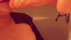 Bbw sucks and tit fucks big dildo Thumb