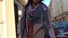 GERMAN SCOUT - SKINNY LONG LEGS TEEN ASHLEY SEDUCE TO FUCK AT REAL STREET CASTING Thumb