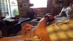 Jacking up another big load from my thick big cock Thumb