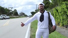 GAYWIRE - Bruce Beckham Fucks Derek Bolt, The Hawt Hitchhiking Sailor Thumb