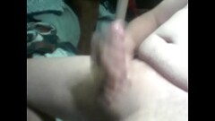 unloading my shaved cock Thumb