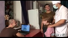 Virgin playgirl gets her fuck hole delighted by two hunks Thumb
