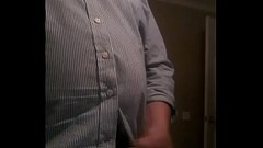 Heavy set male masturbates his thick cock Thumb