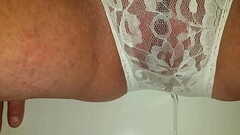 Pissing my lacy white panties Thumb
