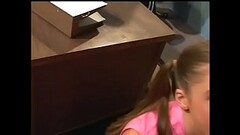 Adorable teacher gives a hot blowjob and fingers wet Thumb