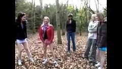 Friends pissing panties in public Thumb