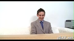 Double anal penetration during 3some homosexual sex Thumb