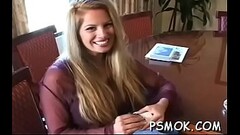 Provacative wench enjoys some alone time with a cig Thumb