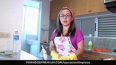 MAMACITAZ - #Francis Restrepo - Nerdy Latina Maid Eats Cum In Hot POV Sex Thumb