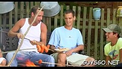 Deepthroating those lengthy cocks Thumb