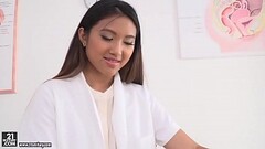 Asian slutty nurse got double penetrated - Mai Thai, Thomas Stone and Csoky Ice Thumb