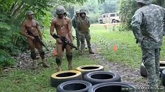 Male army training film of gay sex xxx Jungle drill fest Thumb