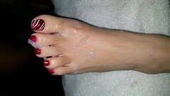 Foot fetish candy cane toes. Thumb